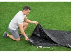 PVC-Abdeckplane für Pools Ø 305 cm Schwarz rund*Bestway Sale