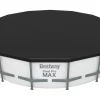Bestway Pool Abdeckung|PVC-Abdeckplane für Pools Ø 457 cm Schwarz rund