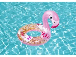 Bestway Wasserspielzeug|Schwimmring glitzernd mit Tierkopf 2-fach sortiert