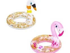 Bestway Wasserspielzeug|Schwimmring glitzernd mit Tierkopf 2-fach sortiert