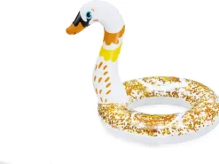 Bestway Wasserspielzeug|Schwimmring glitzernd mit Tierkopf 2-fach sortiert