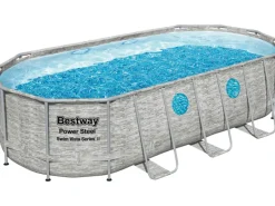 Stahlrahmenpool Set Power Steel Swim Vista 549 x 274 x 122 cm Oval Grau*Bestway Online