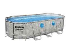 Stahlrahmenpool Set Power Steel Swim Vista 549 x 274 x 122 cm Oval Grau*Bestway Online