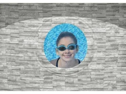 Bestway Pool Abdeckung|Aufstellpools|Stahlrahmenpool Set Power Steel Swim Vista Ø 549 cm x 122 cm Rund Grau