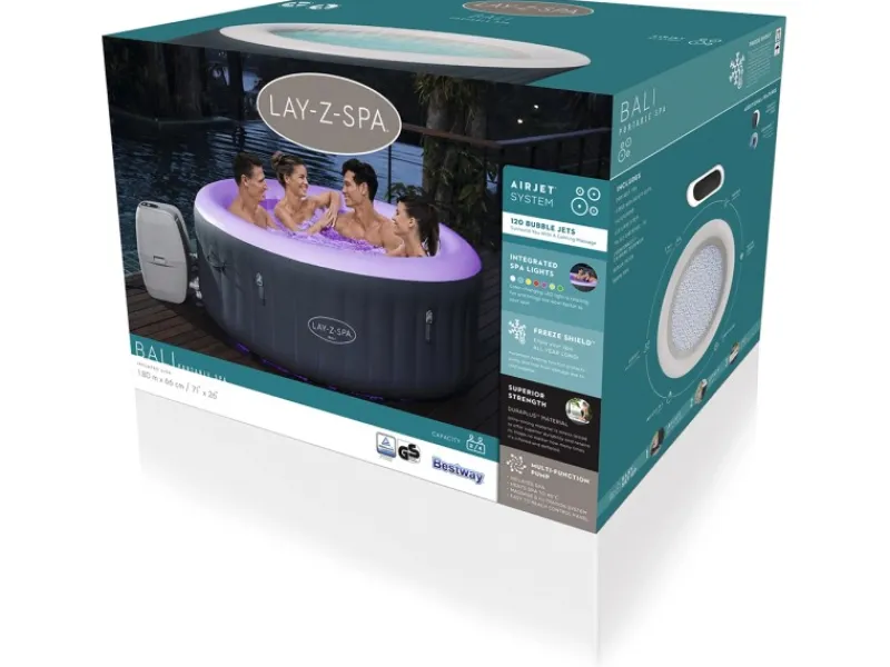 Bestway Outdoor Whirlpools|Whirlpool Lay-Z-Spa Bali AirJet Ø 180 cm x 66 cm Rund