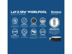 Bestway Wasserpumpe|Outdoor Whirlpools|Whirlpool Lay-Z-Spa® Hollywood AirJet Ø 196 cm x 66 cm Rund