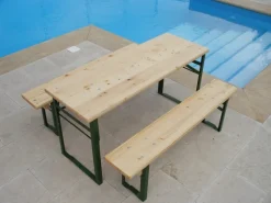 Kinder Gartenmöbel Für Kinder|Bierzelt-Garnitur für Kinder 40 cm x 110 cm FSC®