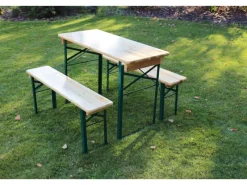 Bierzelt-Garnitur klein für Balkon & Terrasse mit 60 cm breitem Tisch*