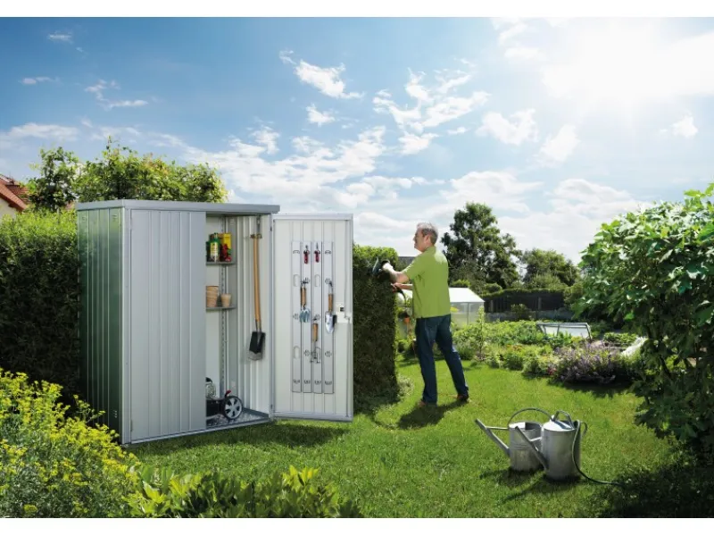 Geräteschrank Gr. 150 Silber-Metallic B x T: 155 cm x 83 cm*Biohort New