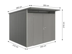 Metall-Gerätehaus AvantGarde Gr. A6 Doppeltür*Biohort New