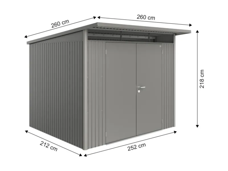 Metall-Gerätehaus AvantGarde Gr. A6 Doppeltür*Biohort New