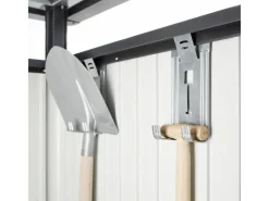 Metall-Gerätehaus HighLine Silber-Metallic 5,6 m² Doppeltür*Biohort Clearance