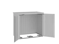 Mülltonnenbox Alex Duo 129 cm x 147 cm x 88 cm Silber-Metallic*Biohort Hot