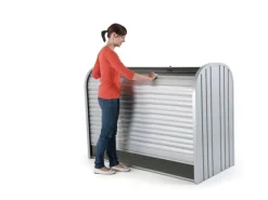 Biohort Gartenschränke|Mülltonnenboxen|StoreMax 160 Gartenbox Silber-Metallic