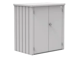 Biohort Gartenschränke|Terrassenschrank Romeo Gr. L Silber HxBxT:  140 cm x 132 cm x 87 cm