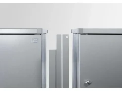 Biohort Mülltonnenboxen|Verbindungselement für 2 Stück MülltonnenBox Alex Silber-Metallic