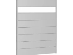 Wandpaneel Sichtschutz m. Acrylglas 150 cm x 180 cm Silber-Metallic*Biohort Outlet