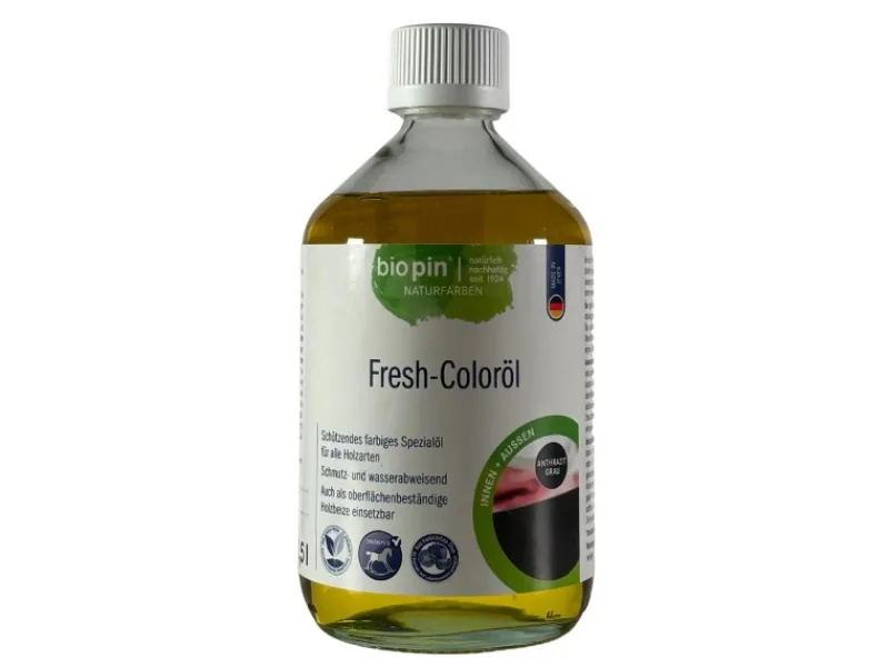 Biopin Gartenspielgeräte|Fresh-Coloröl Anthrazit Grau 0,5 l