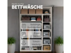 Björn&Schiller Weitere Ordnungssysteme Für Den Garten|Aufbewahrungstasche für Kleidung Set mit 3 Teilen 39×36×26 cm 37 l Leinen Grau