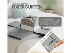 Björn&Schiller Weitere Ordnungssysteme Für Den Garten|Aufbewahrungstasche für Kleidung Set mit 3 Teilen 39×36×26 cm 37 l Leinen Grau
