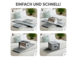 Björn&Schiller Weitere Ordnungssysteme Für Den Garten|Aufbewahrungstasche für Kleidung Set mit 3 Teilen 39×36×26 cm 37 l Leinen Grau