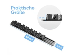 Björn&Schiller Weitere Ordnungssysteme Für Den Garten|Gerätehalter Wandhalterung Aluminium 4 Besenhalter 5 Haken bis 10 kg