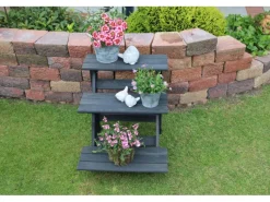 Promadino Balkonmöbel|Blumentreppe klein Anthrazit