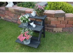 Promadino Balkonmöbel|Blumentreppe klein Anthrazit