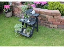 Promadino Balkonmöbel|Blumentreppe klein Anthrazit