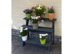 Promadino Balkonmöbel|Blumentreppe klein Anthrazit