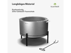 Blumfeldt Ignite Pure Feuerschale Raucharm Grillrost Regenhaube Tragegriffe* New