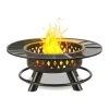Blumfeldt Rosario 3-in-1-Feuerschale Ø 120 cm 70 cm Grill Tischplatte Stahl Schwarz* Discount