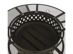 Blumfeldt Rosario 3-in-1-Feuerschale Ø 120 cm 70 cm Grill Tischplatte Stahl Schwarz* Discount