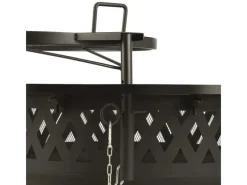 Blumfeldt Rosario 3-in-1-Feuerschale Ø 120 cm 70 cm Grill Tischplatte Stahl Schwarz* Discount