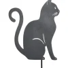 Gartenstab Bella Katze 36 cm x 18 cm x 1 cm Schwarz Matt*Boltze Best