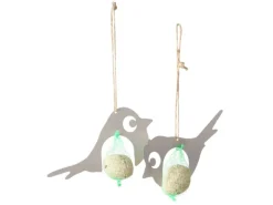 Boltze Gartendekoration|Vogelfutterstation Rouge Zink 2-fach Sortiert