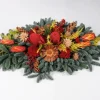 Grabgestecke|Bouquet Nobilis 90 cm Garniert Rot