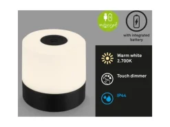 Akku-Tischleuchte Smal Schwarz 2W*Brilo Outlet