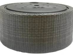 Brunnenbecken-Umrandung DecoWall Wicker Mattschwarz 2 Ø 90 cm 37,5 cm hoch*AcquaArte Hot