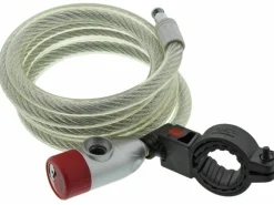 Burg Wächter Fahrräder|Fahrrad-Zylinder-Seilschloss 340 mit Licht 180 cm