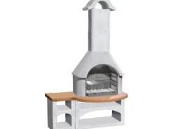 Buschbeck Grillkamine|Gartengrillkamin Bozen Weiß-Terrakotta