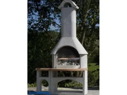 Buschbeck Grillkamine|Gartengrillkamin Bozen Weiß-Terrakotta