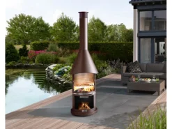 Buschbeck Grillkamine|Gartenkamine|Grillkamin Auckland Braun Metallic