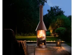 Buschbeck Grillkamine|Gartenkamine|Grillkamin Auckland Braun Metallic