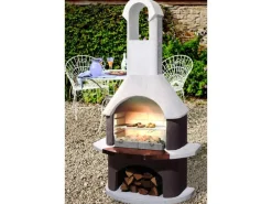 Buschbeck Grillkamine|Grillkamin St. Moritz Weiß-Braun