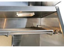 Buschbeck Outdoorküchen|Outdoorküche Brighton aus Schwarzer Edelstahl mit Marmor-Platte