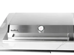 Buschbeck Outdoorküchen|Outdoorküche Sheffield Keramikverkleidung Grau inkl. Wetterschutzhülle