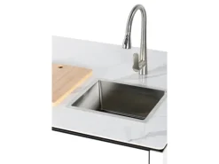 Buschbeck Outdoorküchen|Outdoorküche Sheffield Keramikverkleidung Grau inkl. Wetterschutzhülle