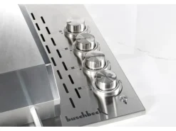 Buschbeck Outdoorküchen|Outdoorküche Sheffield Keramikverkleidung Grau inkl. Wetterschutzhülle