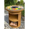 Buschbeck Feuerschalen|Holzkohlegrills|Plancha-Grill Karuk mit Edelstahl-Grillring
